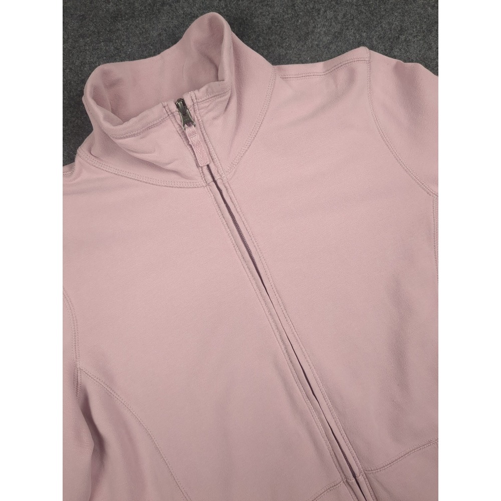 L.L.Bean Women's Full Zip‎ Jacket Medium M REG Pink Cotton Blend Athleisure
